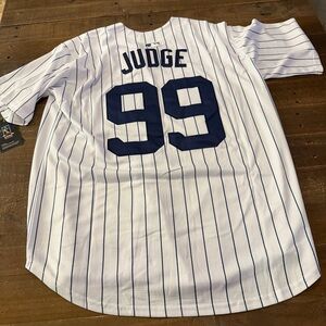 MLB NY Yankees Aaron Judge Home Navy Pinstripe Baseball Jersey Nike Vapor